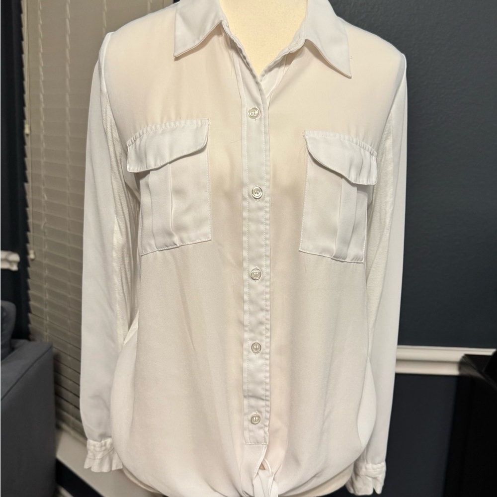 INC International Concepts Classic White Button-Down Shirt